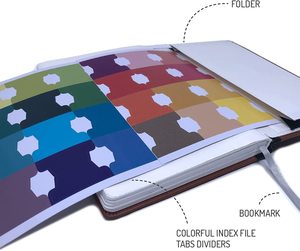 Labon folha de couro personalizada a5, <span class=keywords><strong>notebook</strong></span> redondo à prova d'água com banda elástica e fita