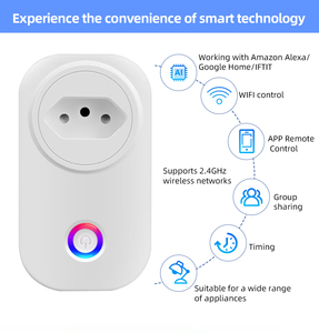 Glomarket Tuya akıllı yaşam App kontrol ev kullanımı akıllı soket abd standart akıllı fiş Wifi soket - Product Image 5