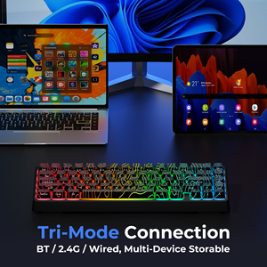 XVX M67 JadeS tone Mechanische Tastatur topographie Schwarz 65% Wireless QMK/VIA Gaming-Tastatur Tri-Mode Hot Swap able Mechanical - Product Image 3