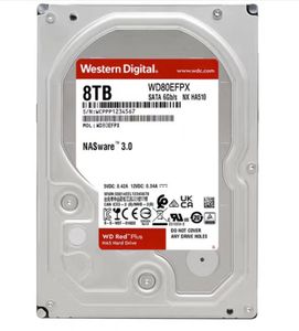 ฮาร์ดไดรฟ์ภายใน8TB WD สีแดง PLUS NAS 5640 RPM SATA 6กิกะไบต์/วินาที256 MB Cache 3.5 \" โลหะเดสก์ท็อปรุ่นใหม่ WD80EFPX ใหม่ - Product Image 1