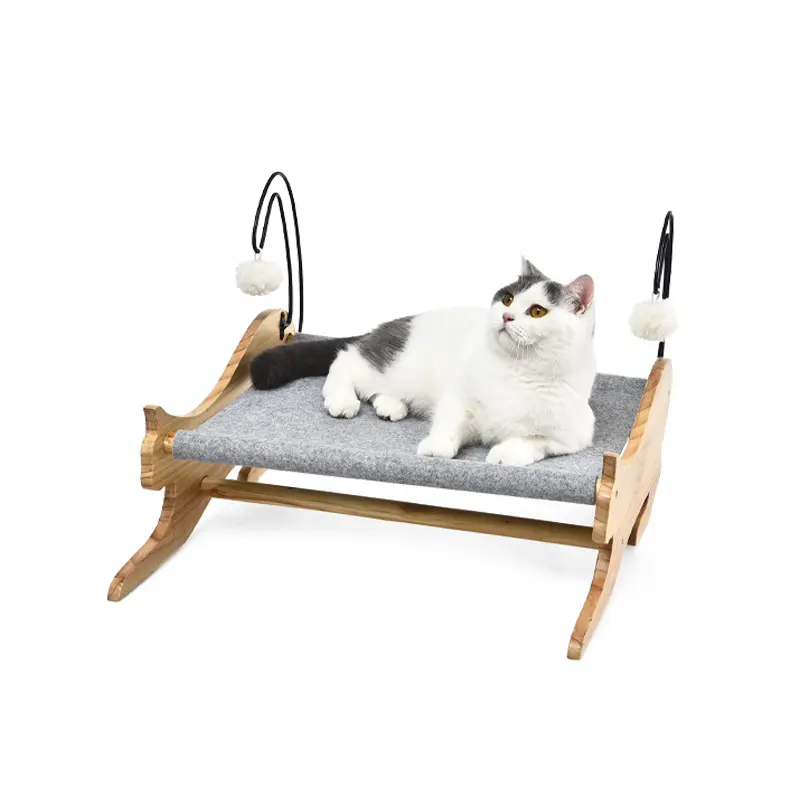 Cama de gato moderna para casa, cama de madeira resistente elevada durável