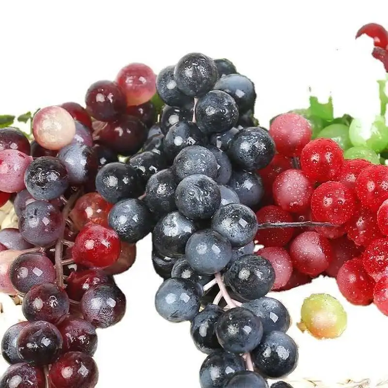 Anggur buah simulasi Mini, fotografi dekorasi buah naga simulasi tinggi, alat peraga pendidikan dini