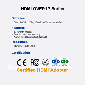 4K60 RJ45 a HDMI convertidor HDMI a Ethernet UTP extensor 1080P Cámara IP transmisor receptor Kit Lan convertidor Cat5 Cat6 Tx Rx - Product Image 5