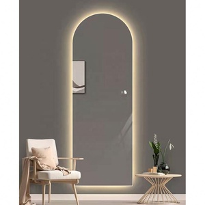 MA c c arkadan aydınlatmalı tam boy Miroir Demi Lune banyo Antifog dim Led akıllı ayna zaman sıcaklık göstergesi - Product Image 4