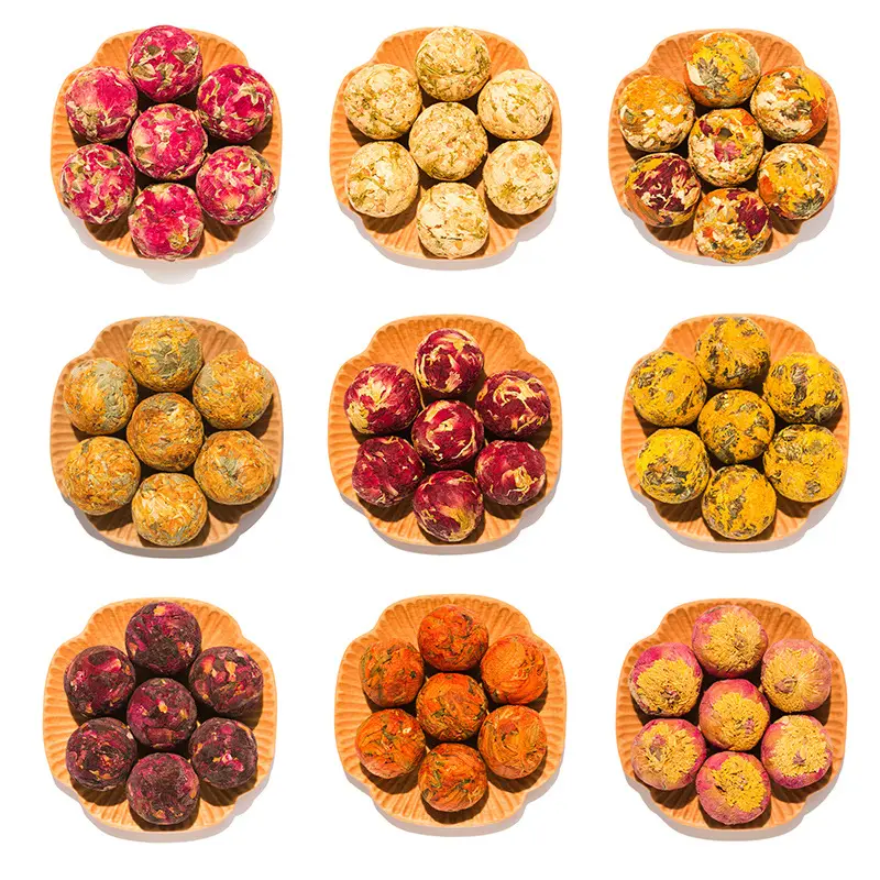 2024 neues Produkt Eigenmarke Großhandel Packung bio 20 Arten getrockneter blumender Blumen-Tee Ball Detox Krautblüten-Tee
