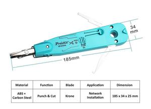 Pro'sKit CP-3141A Krone Impact 110 <strong>Network</strong> Cable Insertion Terminal Board Crimping Device With Safety Lock Telephone Wire Cutter - Product Image 5