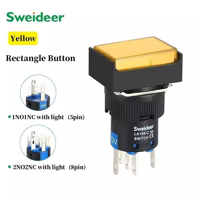 Forma de rectángulo amarillo iluminado