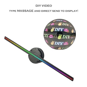 3D Hologram LED fan quảng cáo hiển thị máy chiếu đám mây Wifi App kiểm soát Holographic Fan hiển thị kỹ thuật số biển và hiển thị - Product Image 5