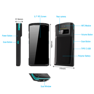 Scanner di codici a barre portatile PDA portatile multifunzione con schermo da 10.0 pollici Android 5.7 supporta 4G/WiFi HCC-CS20 - Product Image 1