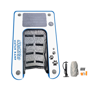 Inflatable Pup Plank Dog on Water <strong>Ramp</strong> Dock Customized Size <strong>Mesh</strong> Bottom Floating Ladder Inflatable Water <strong>Ramp</strong> for Dogs - Product Image 4