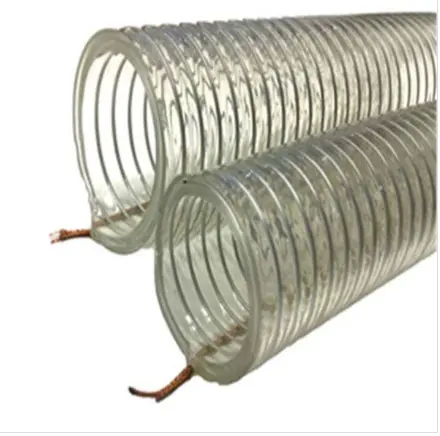 Tuyau flexible en spirale renforcé antistatique multifonctionnel en fil d'acier PVC personnalisé nouveau design de tuyau en fil d'acier antistatique