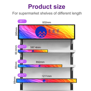 OEM 23,1 Zoll Ultra Wide Stretched Bar Bildschirm LCD-Werbung Display Regale 4K Auflösung Android Network SDK-Funktion - Product Image 4