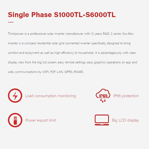 Inversor solar monofásico Thinkpower 5KW al por mayor, conexión competitiva a la red, controlador MPPT de salida de CA de 60Hz para uso doméstico - Product Image 4