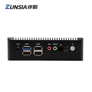 Zunsia Thin Client Celeron J1900 J1800 E3845 computadora de escritorio Host 2 Lan Quad Core 1 * HD/DP 1 * RS232 X86 Linux Barebone Mini Pc - Product Image 5