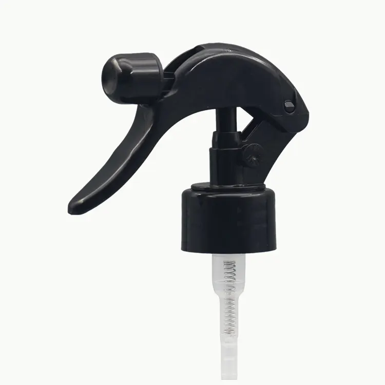 Atacado preto branco transparente cor push lock mão imprensa fluxo spray de limpeza plástico pp mini bomba pulverizador gatilho 28/410