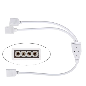 4 pin RGB LED şerit konektörü 1 ila 1 2 3 4 5 tak güç Splitter kablosu 4pin iğne dişi konnektör tel RGB Led şerit ışık - Product Image 2