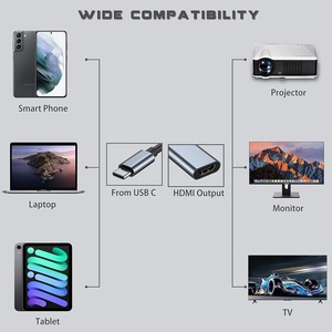 适用于苹果笔记本专业版、苹果平板电脑专业版和三星系列等的4K USB C型至高清多媒体视频音频AV转换器