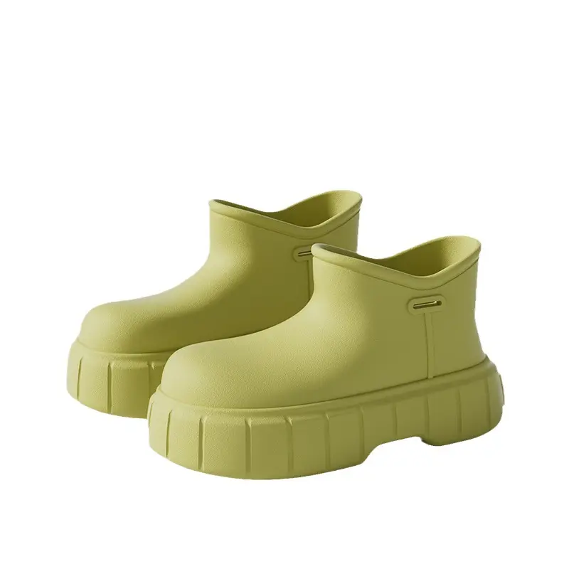 Zapatos a prueba de agua, zapatos de lluvia impermeables para hombre, Botas de lluvia, suela gruesa antideslizante para mujer, EVA PVC, marca personalizada, Unisex Midi