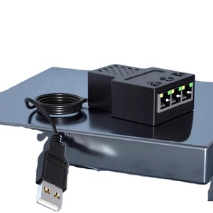 ช่องเสียบแยกอะแดปเตอร์อีเทอร์เน็ต1ถึง3พอร์ตเครือข่าย RJ45โรงงาน RJ45ซ็อกเก็ตตัวเมีย1ถึง3ตัวเมียพร้อมสาย USB - Product Image 4