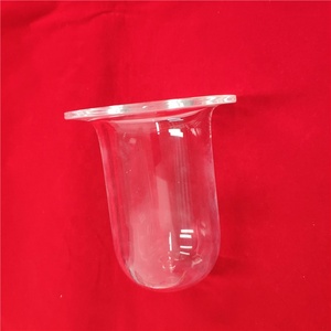 Round Bottom Purity Customize One End <strong>Domed</strong> Quartz Glass <strong>Tube</strong> With Flange