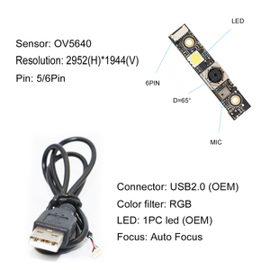 Factory OV5640 5MP Webcam HD USB modulo fotocamera 2K AF 3D stampante Scanner Raspberry Pi Mini modulo fotocamera con luce a LED - Product Image 2