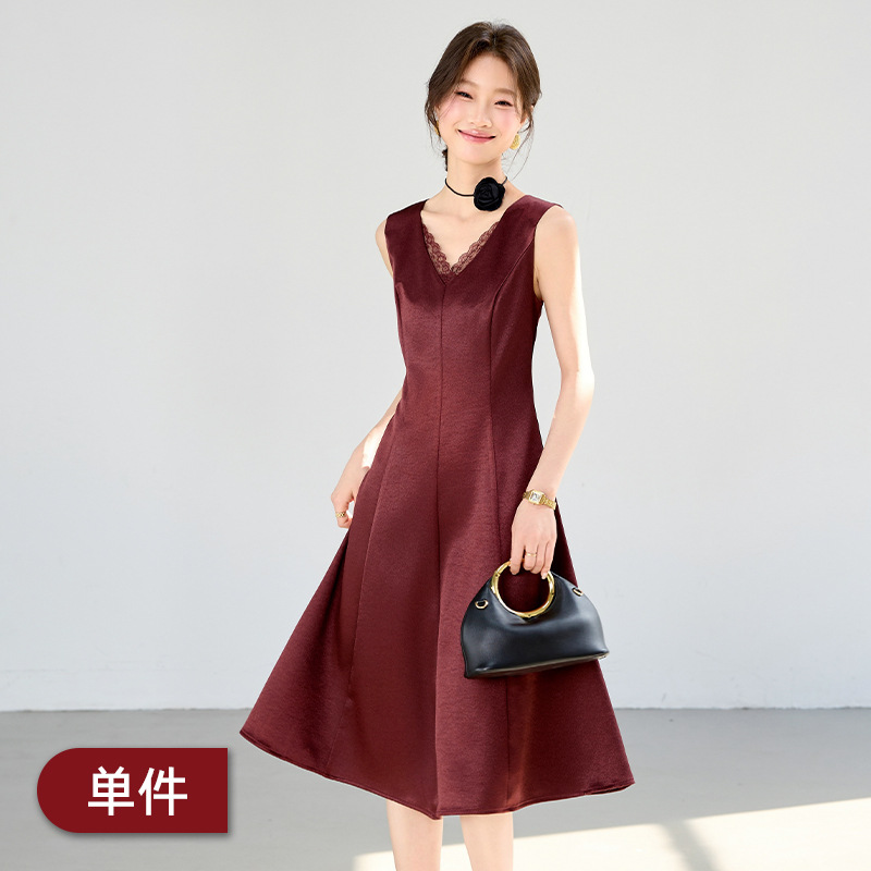 Burgundy dress