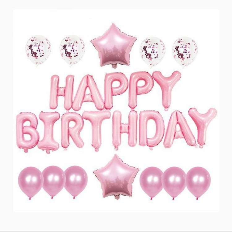 Set di palloncini rosa per compleanno