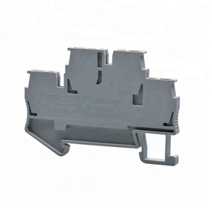 CE,TUV Electrical <strong>Double</strong> Level <strong>Spring</strong> Cage Self-locking DIN Rail Pluggable <strong>Terminal</strong> <strong>Blocks</strong> PA66 - Product Image 6