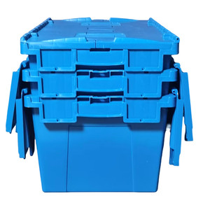 Cajas de plástico con tapa apilables y encajables Diseño de ahorro de espacio para reducir los costos de envío - Product Image 1