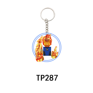 TP1036 Fantastic Four Thing Human Torch Silver <strong>Surfer</strong> Mister Fantastic Mini Building Blocks Action Figure Keychains Kid's <strong>Toys</strong>