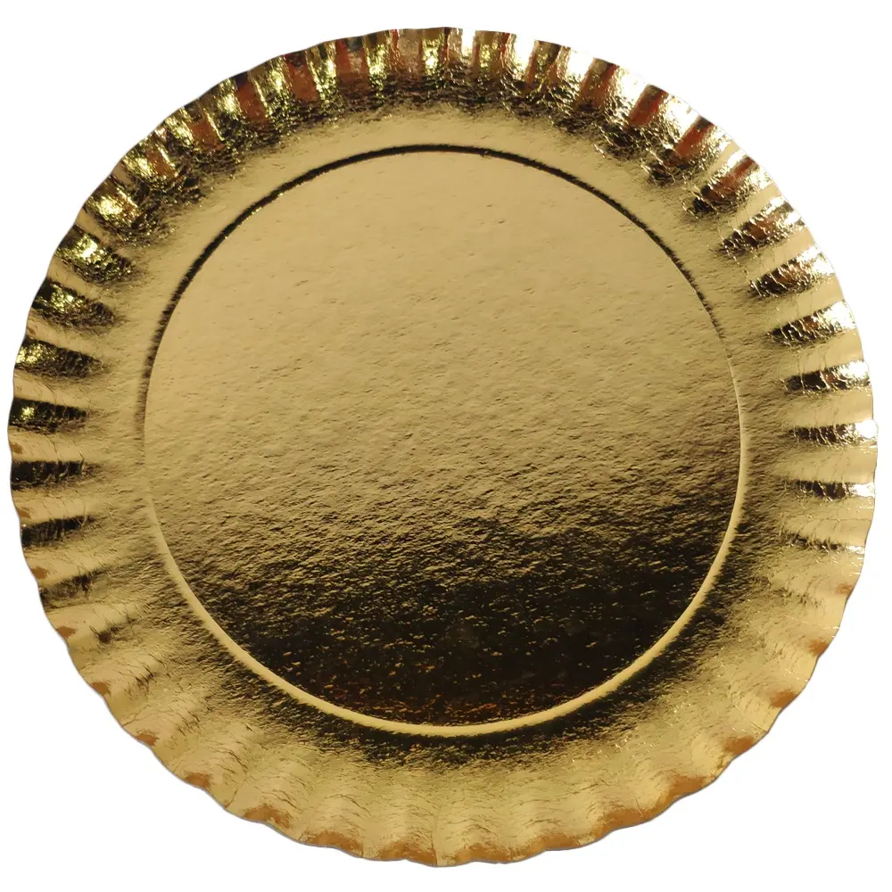 Feito na china boao placa de papel de ouro redonda da grau alimentar bandejas de servir