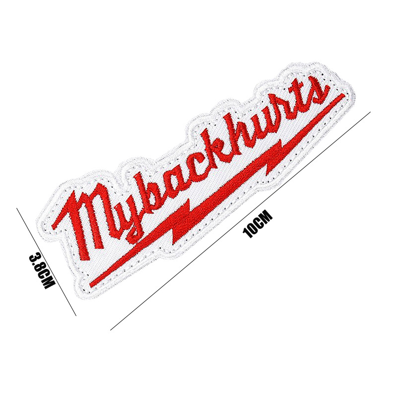 V01648-1 nota inglés mi espalda (paño blanco rojo)