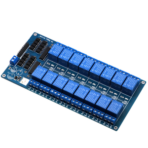Hot Sales 5V 12V 16-Kanal-Relaismodul-Schnittstellenkarte für Arduino PIC ARM DSP-SPS mit Optokoppler schutz LM2576 Power