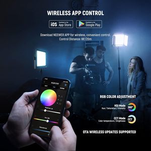 NEEWER <strong>2</strong> Pack RGB1200 <strong>LED</strong> Video Light with APP/<strong>2</strong>.4G Control 60W Photography Video Lighting Kit with Stands &amp; Bag - Product Image 5