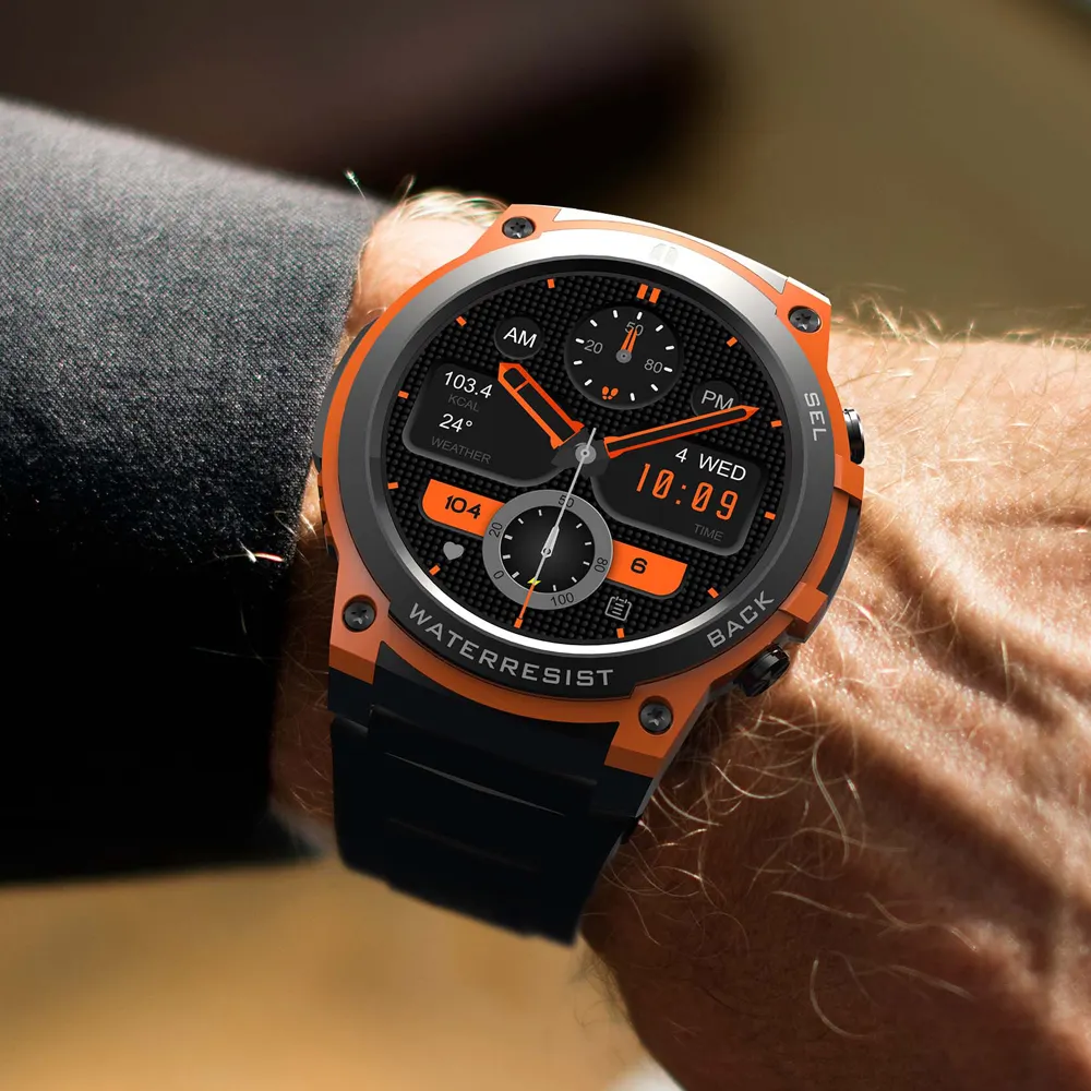 DM55 Deporte al aire libre Reloj inteligente 2023 Pantalla grande AMOLED smartwatches para hombres Moda IP68 400MAH BT llamada smartwatch