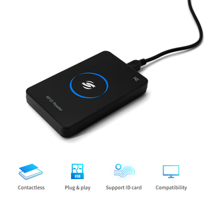 Lector de tarjetas inteligentes de identificación, lector de tarjetas inteligentes de identificación portátil, interfaz R80D USB, control de acceso de escritorio, 125khz, precio barato - Product Image 3