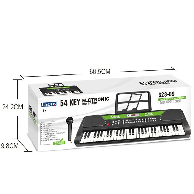 54 llaves con micrófono musical teclado electrónico órgano juguetes instrumento piano