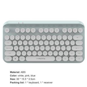 Y60无线键盘稳定传输可充电人体工程学2.4GHz 75键键盘用于办公室 - Product Image 6