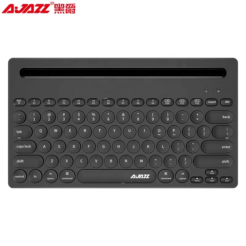 AJAZZ 320I Preto Sem Fio BT Office Desktop Teclado com Mouse Pad para Android IOS