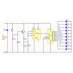Taidacent elektronik DIY SMD kiti şanslı tekerlek kiti döner Analog Lucky Turntable montaj LED kök elektronik kiti NE555 CD4017 - Product Image 5