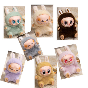 Labubu Doll First Generation Labubu Keychain Mart High Quality Macaron Blind <strong>Box</strong> <strong>Plush</strong> Toys Monster Labubus - Product Image 6