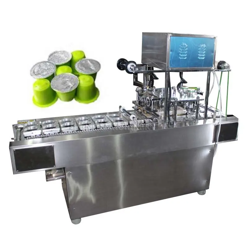 Stainless Steel Automatic Cup Sealing Machine / Mineral Water Cup Filling And Sealing Machine / Cups Filling Machines