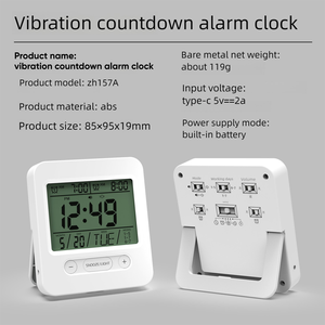 Neuer beliebter digitaler Reise wecker Faltbarer Kalender Temperatur Timer LCD Hintergrund beleuchtung Schreibtisch uhr - Product Image 3
