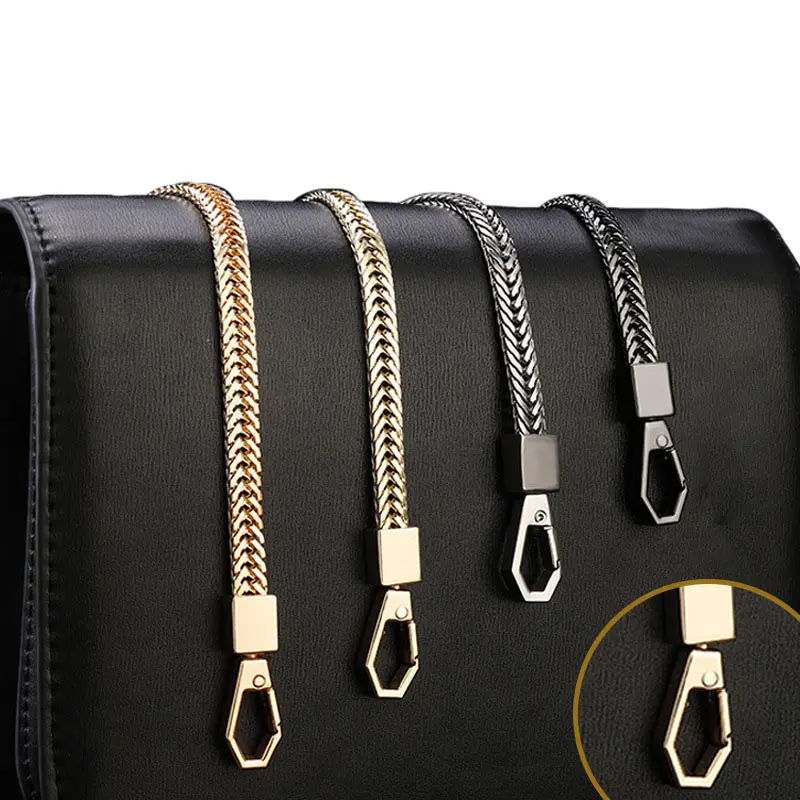 Großhandel galvani sierte Metall Damen Geldbörse Griff Handtasche Ketten riemen Tasche Teile Gürtel Zubehör mit Haken