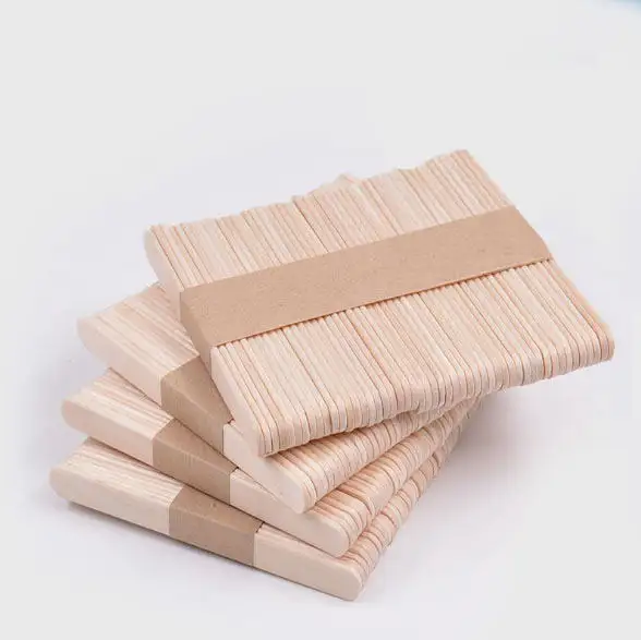 Bastoncini di cera in legno spatola di cera applicatore di cera bastoncini artigianali per la rimozione delle sopracciglia dei capelli