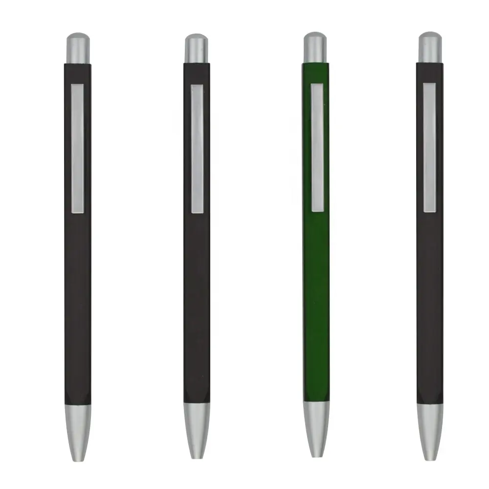 Square Simple Pens Flat clip Ballpoint Pen with custom logo pen