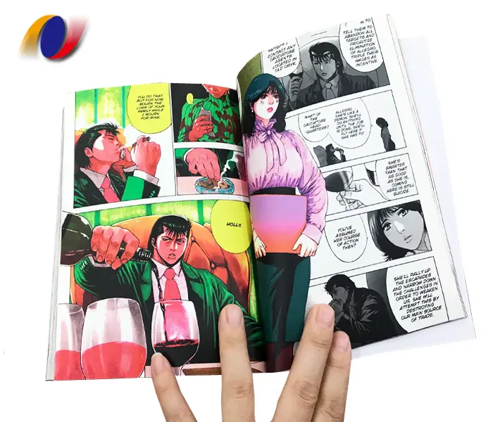Buku Mewarnai Softcover Oem Pencetakan Offset untuk Majalah Buku Komik Layanan Pencetakan