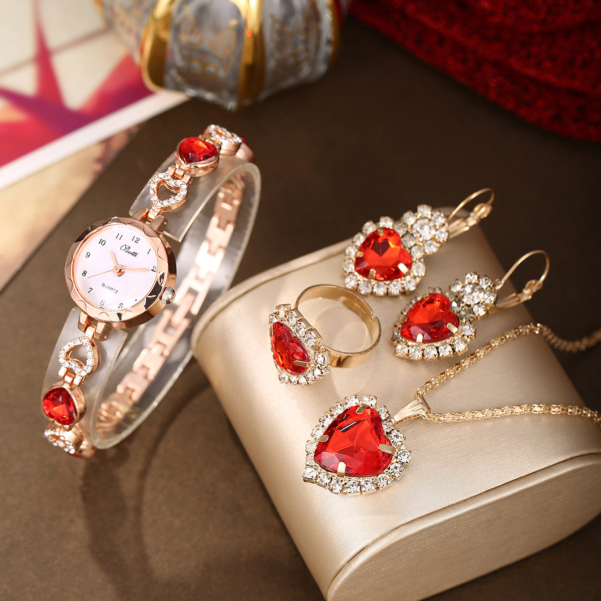 3 red, 4pcs set, no box