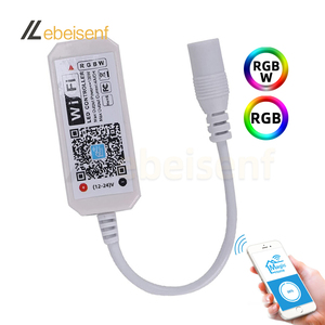 Мини-WiFi RGB RGBW светодиодный контроллер умный голосовой музыкальный регулятор для постоянного напряжения 12 В 24 В 100 Вт PWM цветные полосы света - Product Image 1
