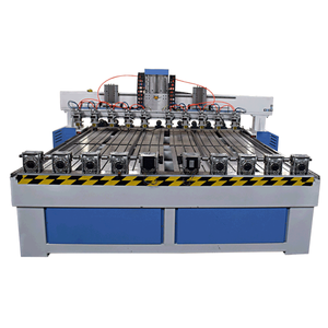 Enrutador Cnc de talla de madera de 4 ejes altamente productivo con cabezales giratorios múltiples Máquina enrutadora Cnc de 10 husillos - Product Image 1